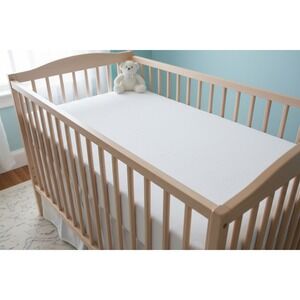SureGuard Crib Mattress Protector 100% Waterproof Cotton Terry Cover 28x52 White